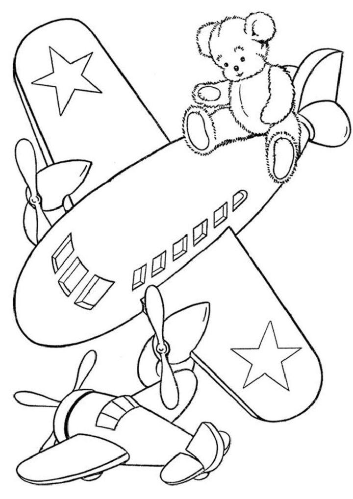 Airplane Coloring Pages for Preschool