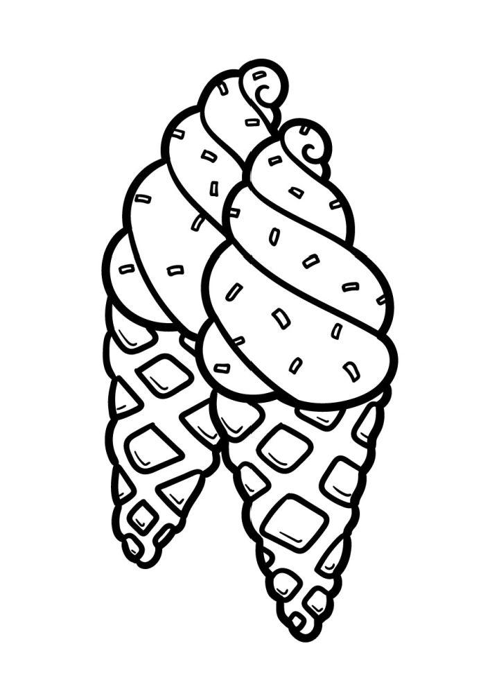 Preschooler's Ice Cream Coloring Pages