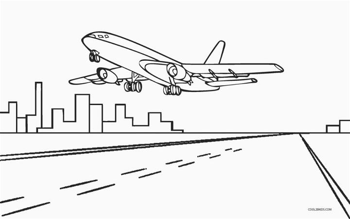 Airplane Coloring Pages, Tracer Pages, and Posters