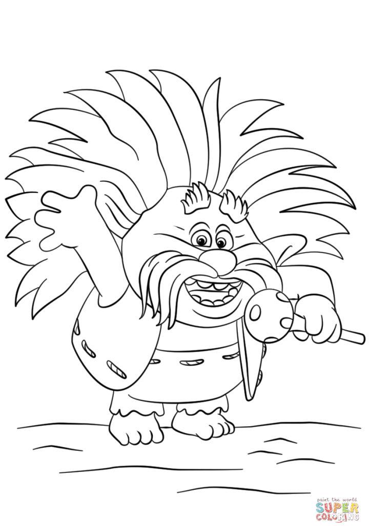 Printable Dreamworks Trolls Coloring Pages