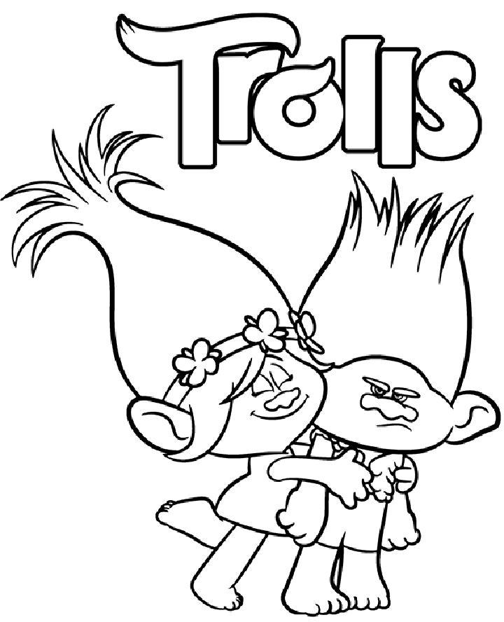 Printable Poppy Trolls Coloring Pages