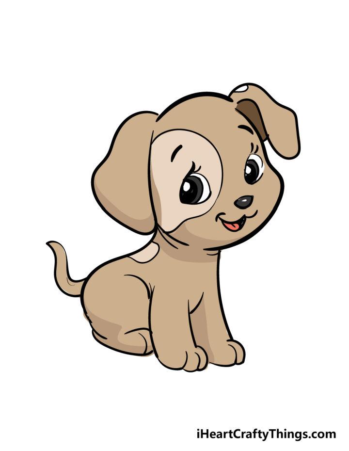 Puppy Drawing Step by Step Instructions
