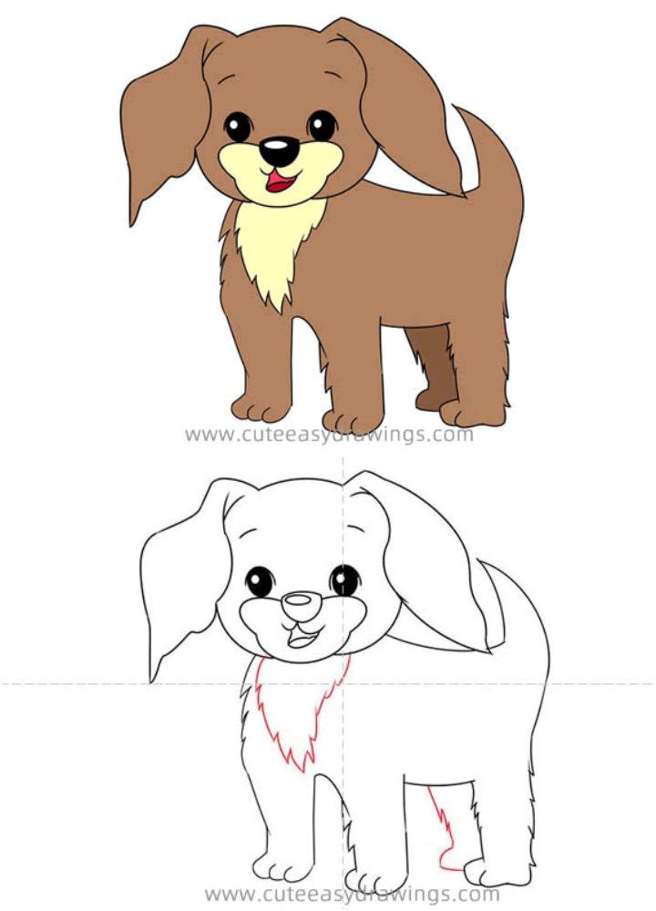 Puppy Drawing for Preschoolers
