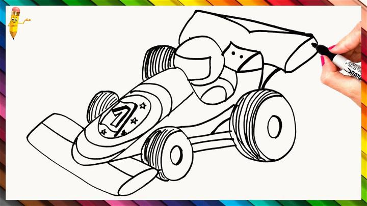 Race Car Drawing