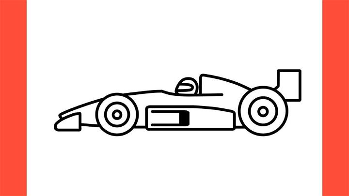 Race Car Drawing Outline
