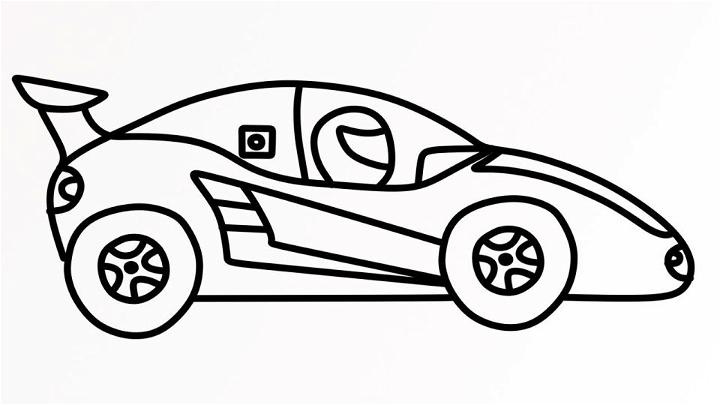 how to draw a simple race car