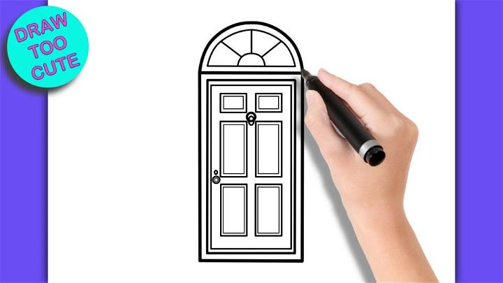 Realistic Door Drawing