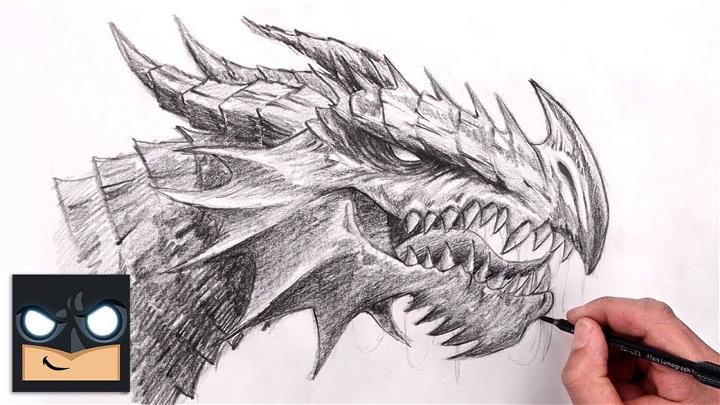 Realistic Pencil Dragon Drawing