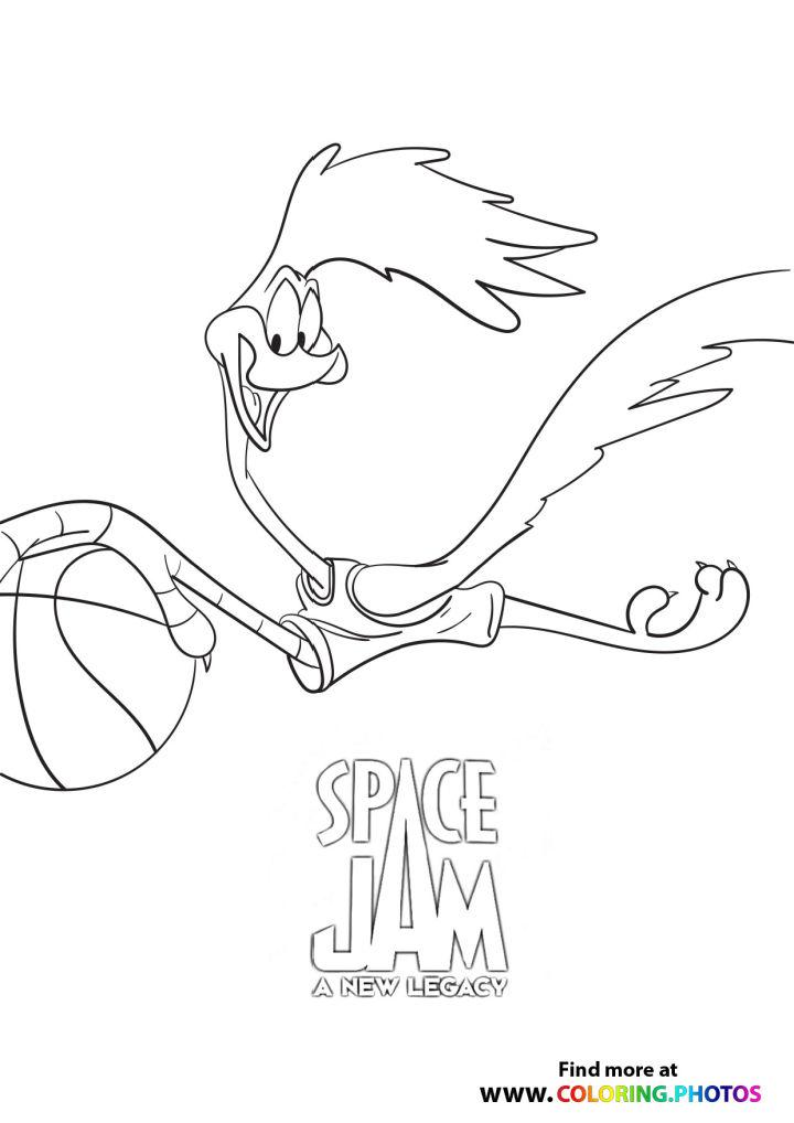Road Runner Running Coloring Page