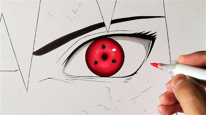 Sasukes Sharingan Drawing from the Anime Naruto