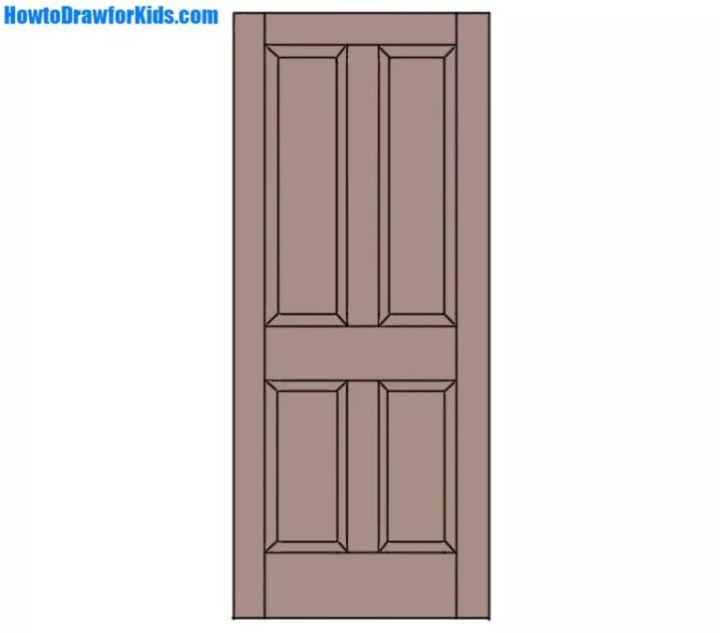 Simple Door Drawing for kids