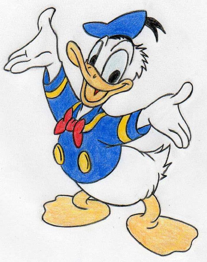 Simple Easy Donald Duck Drawing