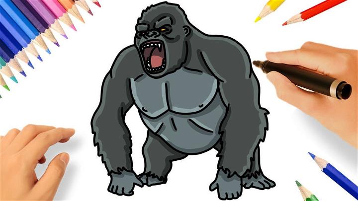 Simple King Kong Drawing