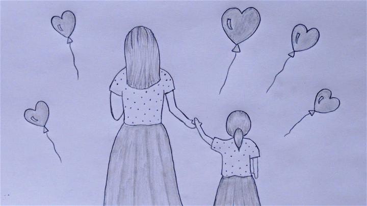 Mother Daughter Drawing Images - Free Download on Freepik