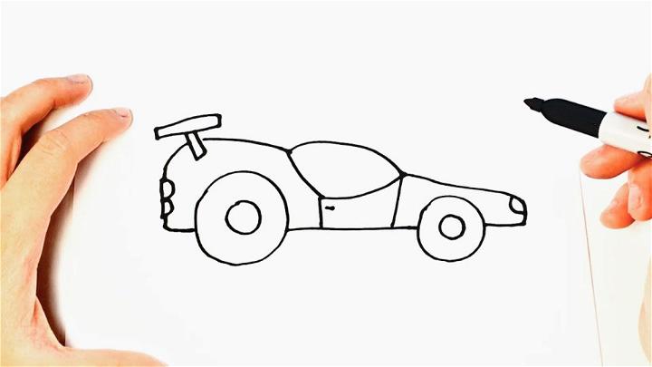 how to draw a simple race car