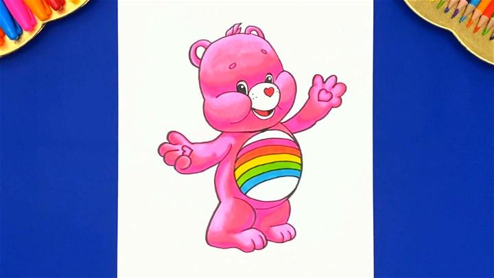 Simple and Easy Care Bear Drawing