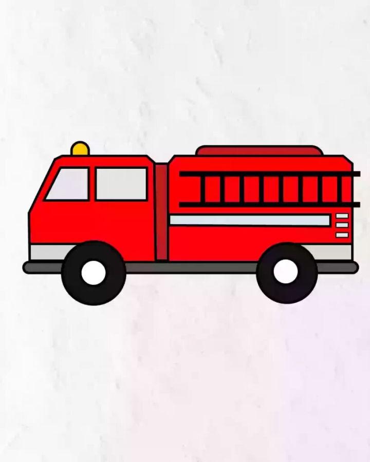 Simple and Easy Fire Truck Drawing