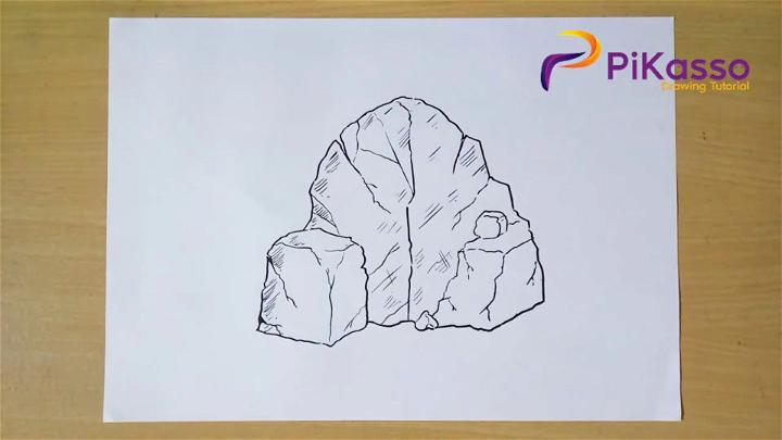 Simple and Easy Rocks Drawing