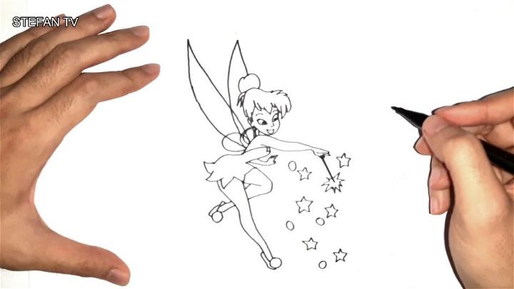 Simple and Easy Tinkerbell Drawing