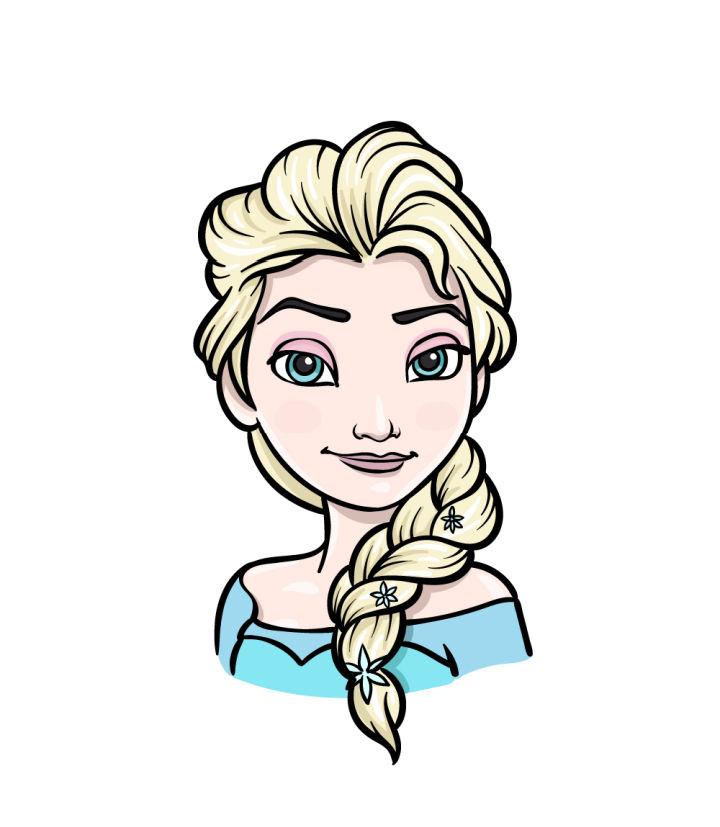 Sketch Easy Elsa Drawing