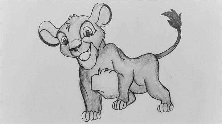 Sketch of Simba Drawing