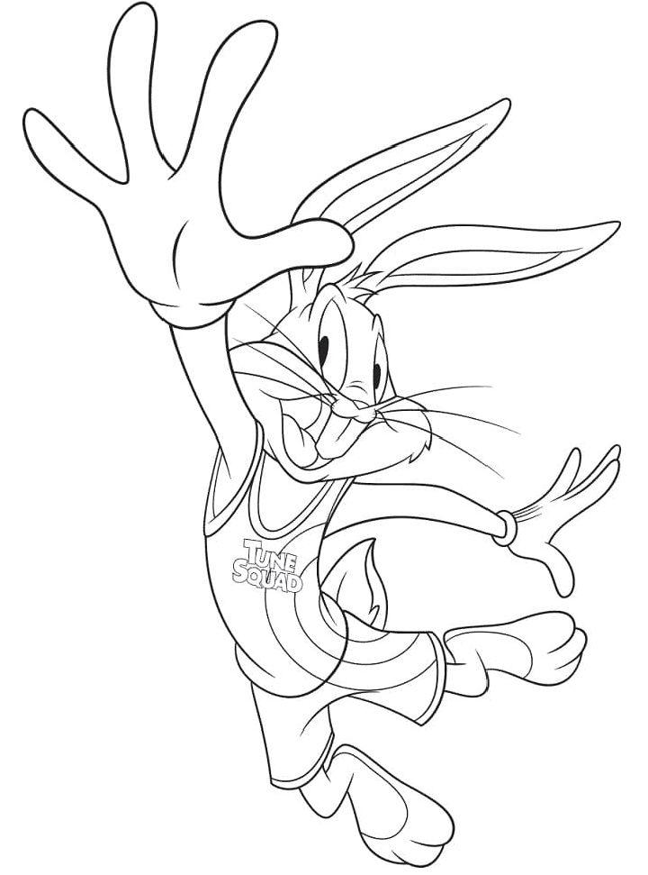 Space Jam Bugs Bunny Coloring Page