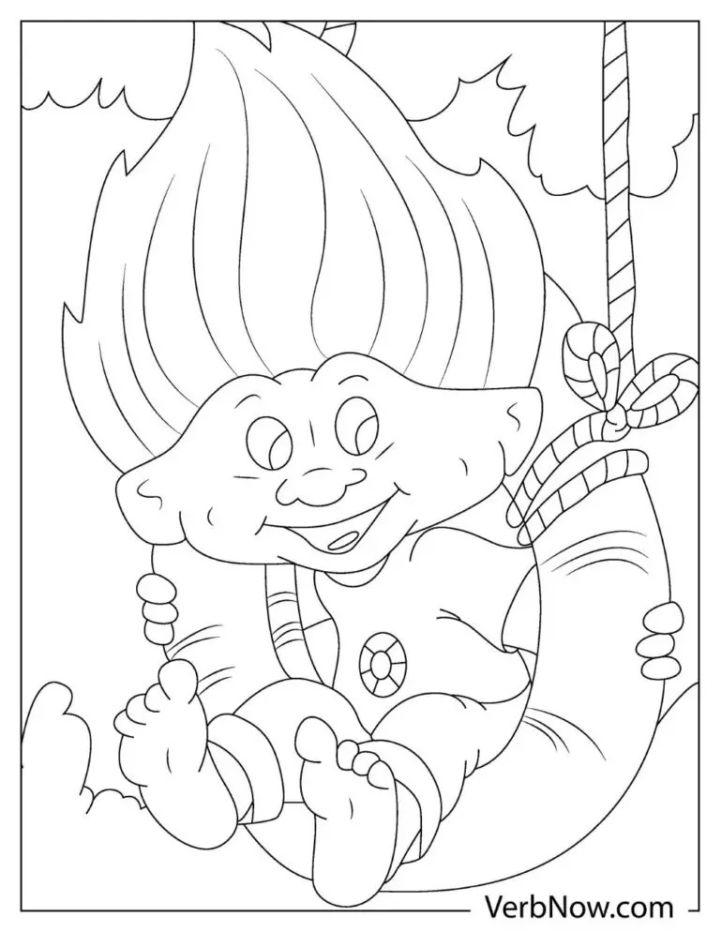 Trolls Coloring Pages for Toddlers