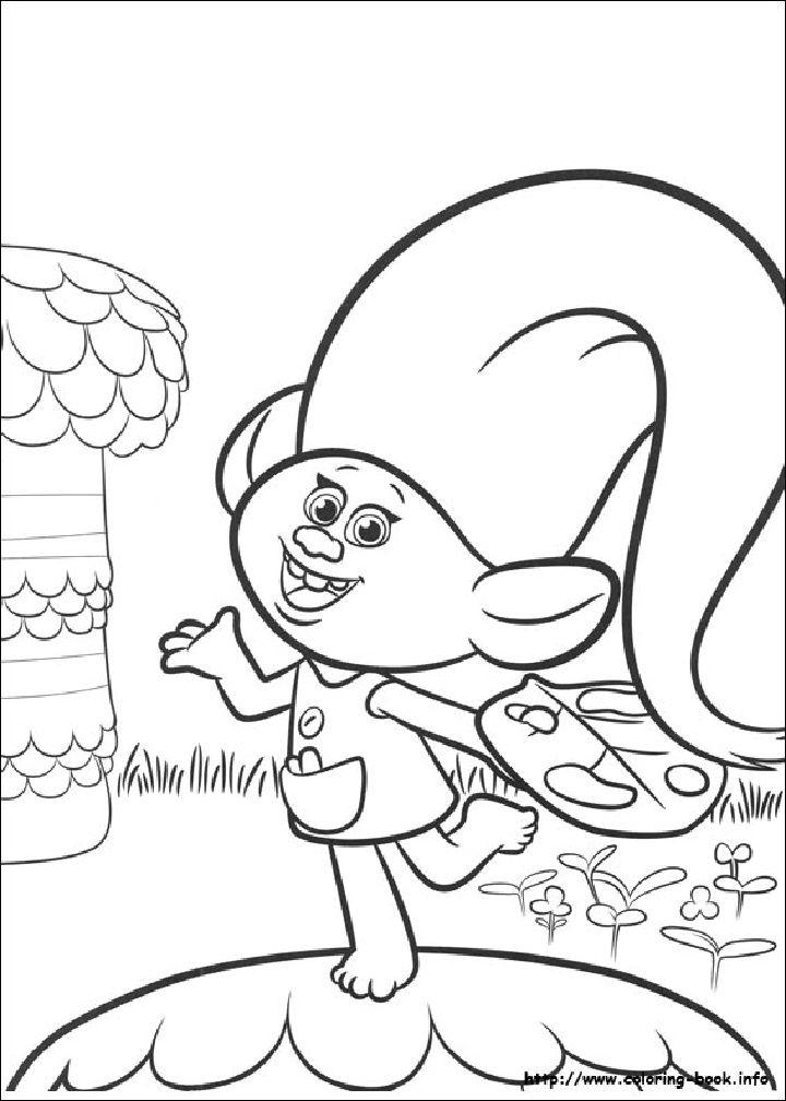 Trolls Coloring Pages, Tracer Pages, and Posters