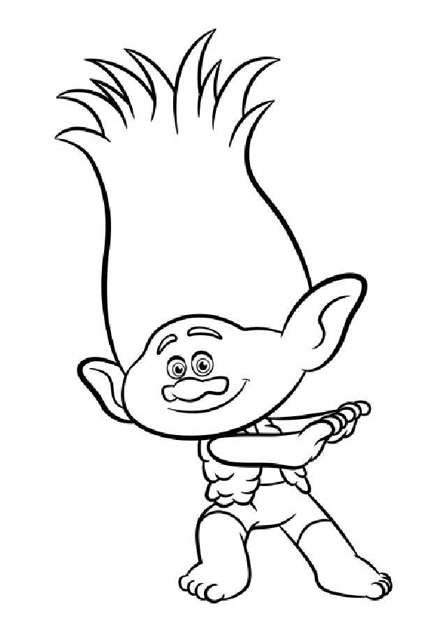 Trolls Picture to Color and Print
