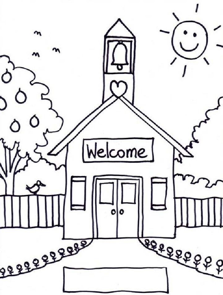 Welcome Back to School Coloring Sheet