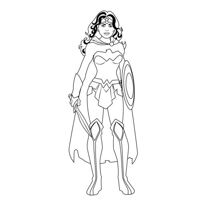 Wonder Woman Picture to Draw