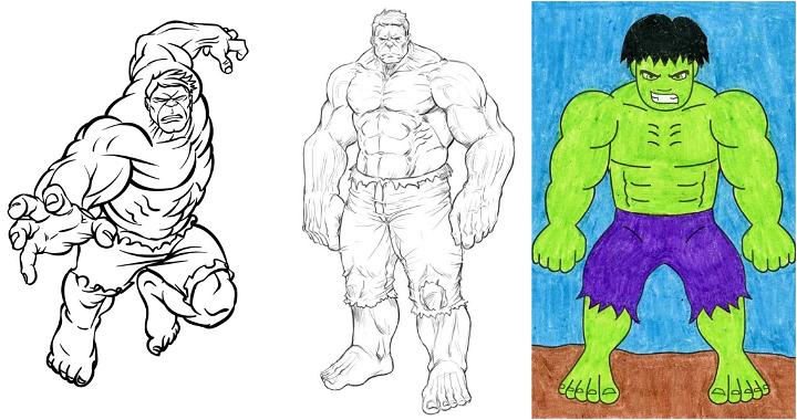 Superhero Collection The Incredible Hulk  Drawing  Free Transparent PNG  Clipart Images Download