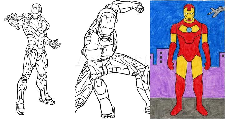 ironman drawings for kids