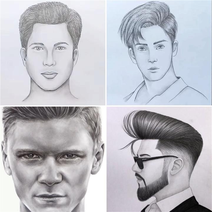 How to Draw a Male Face Step by Step Tutorial  EasyDrawingTips