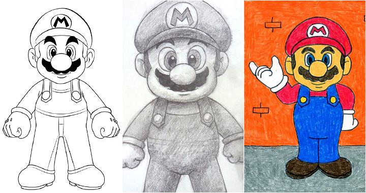 25 Easy Mario Drawing Ideas - How to Draw Mario