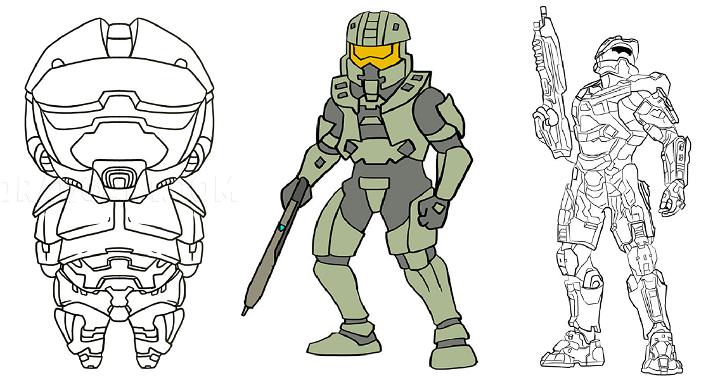 20 Easy Master Chief Drawing Ideas - Draw Master Chief Halo
