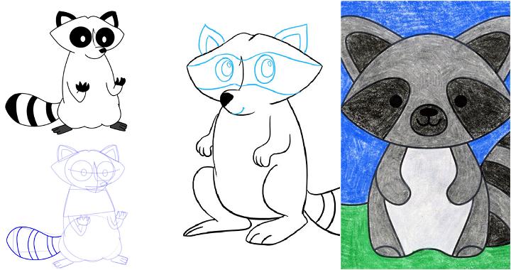 25 Easy Raccoon Drawing Ideas - How to Draw a Raccoon