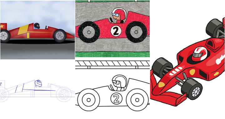 25 Easy Race Car Drawing Ideas - How to Draw a Race Car