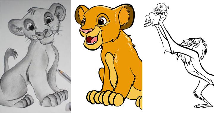 25 Easy Simba Drawing Ideas - How to Draw Simba