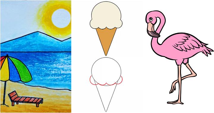 15 Easy Summer Drawing Ideas - How to Draw Summer