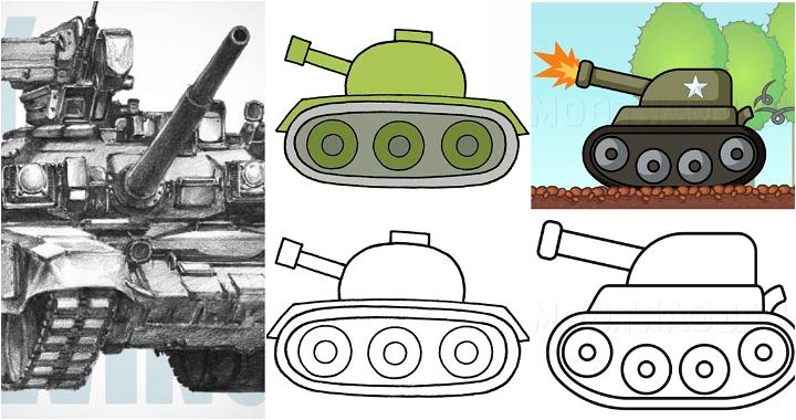 Cartoon Tank With Knot In Cannon Barrel Drawing Art Print by Frank Ramspott  - Pixels