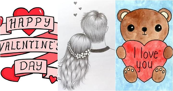 25 Easy Valentine’s Day Drawing Ideas - How to Draw Valentine Stuff