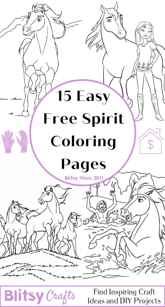 15 Easy and Free Spirit Coloring Pages for Kids and Adults - Cute Spirit Coloring Pictures and Sheets Printable