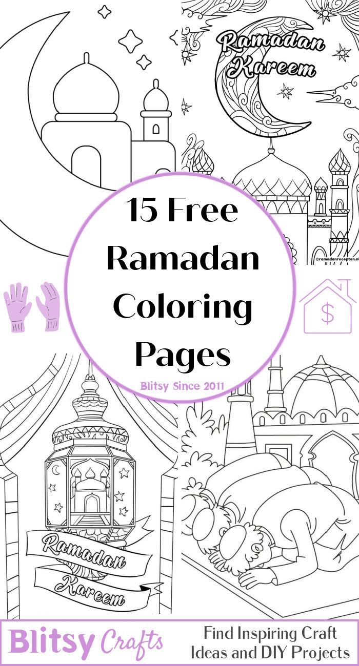 15 Easy and Free Ramadan Coloring Pages for Kids and Adults - Cute Ramadan Pictures and Sheets Printable to Download and Print