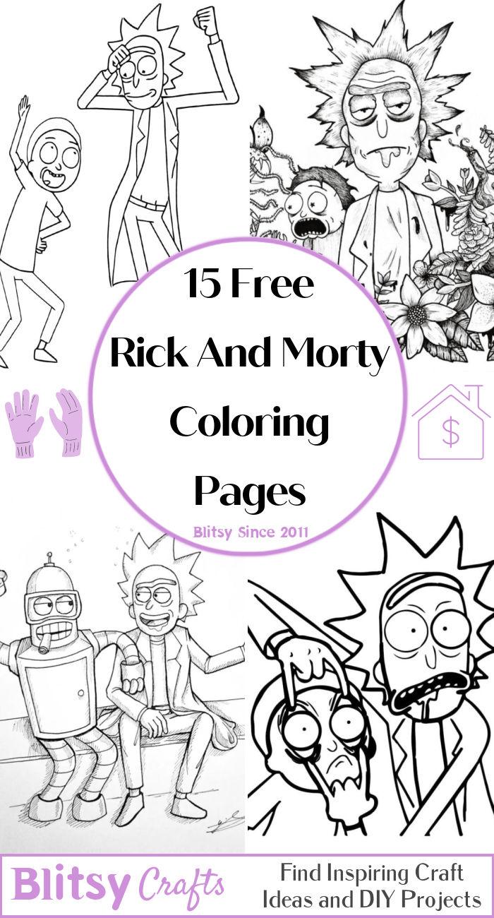 15 Easy and Free Rick and Morty Coloring Pages for Kids and Adults - Cute Rick and Morty Coloring Pictures and Sheets Printable