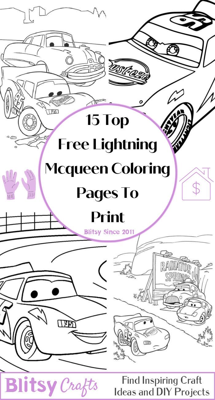 15 Easy and Free Lightning McQueen Coloring Pages for Kids and Adults - Cute Lightning McQueen Coloring Pictures and Sheets Printable