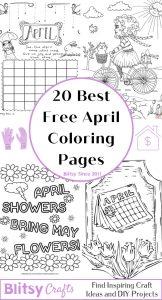 20 Free April Coloring Pages for Kids and Adults - Blitsy