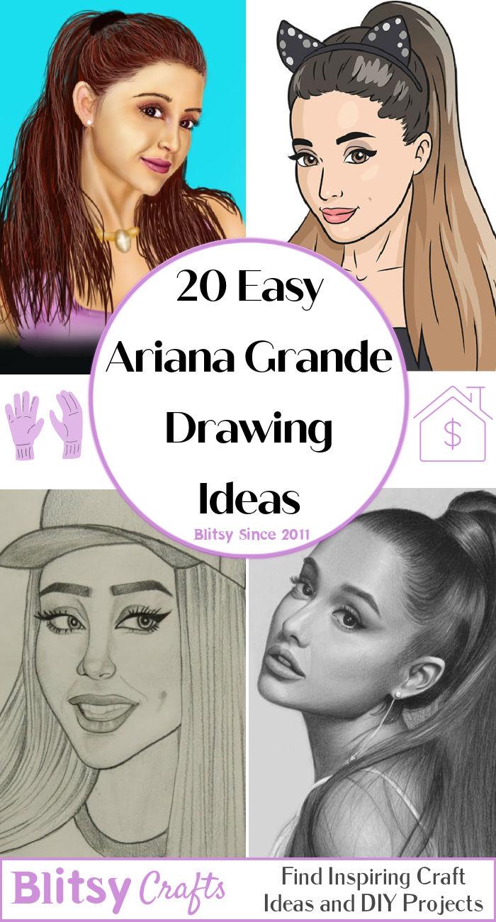 ariana grande drawing easy