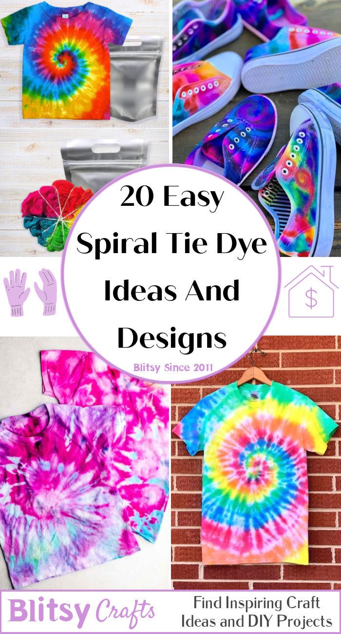 20 Spiral Tie Dye Patterns (How to Do Spiral Tie Dye)