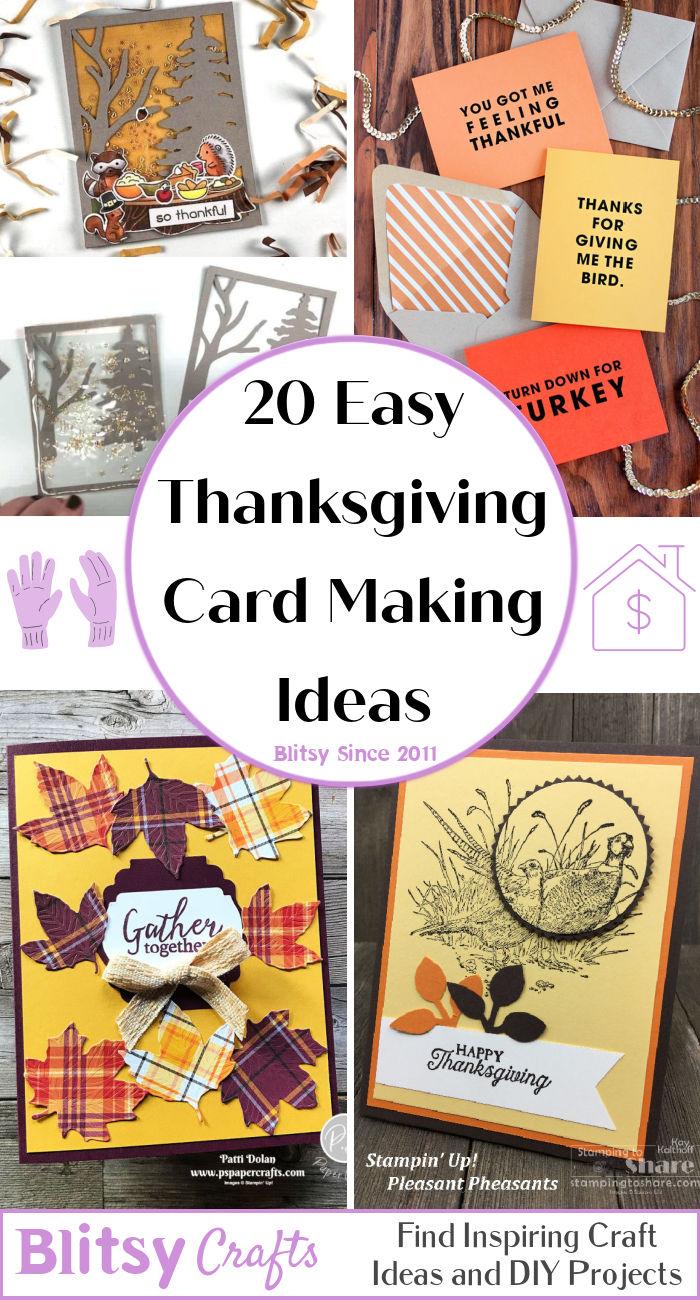 20 Easy DIY Thanksgiving Cards to Make - Homemade Thanksgiving Card Ideas